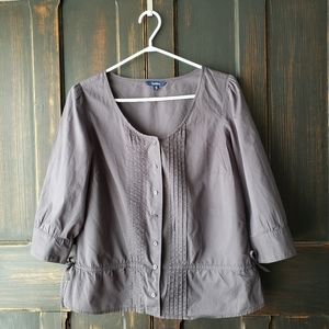 Reitmans Soft Grey Cotton Blouse